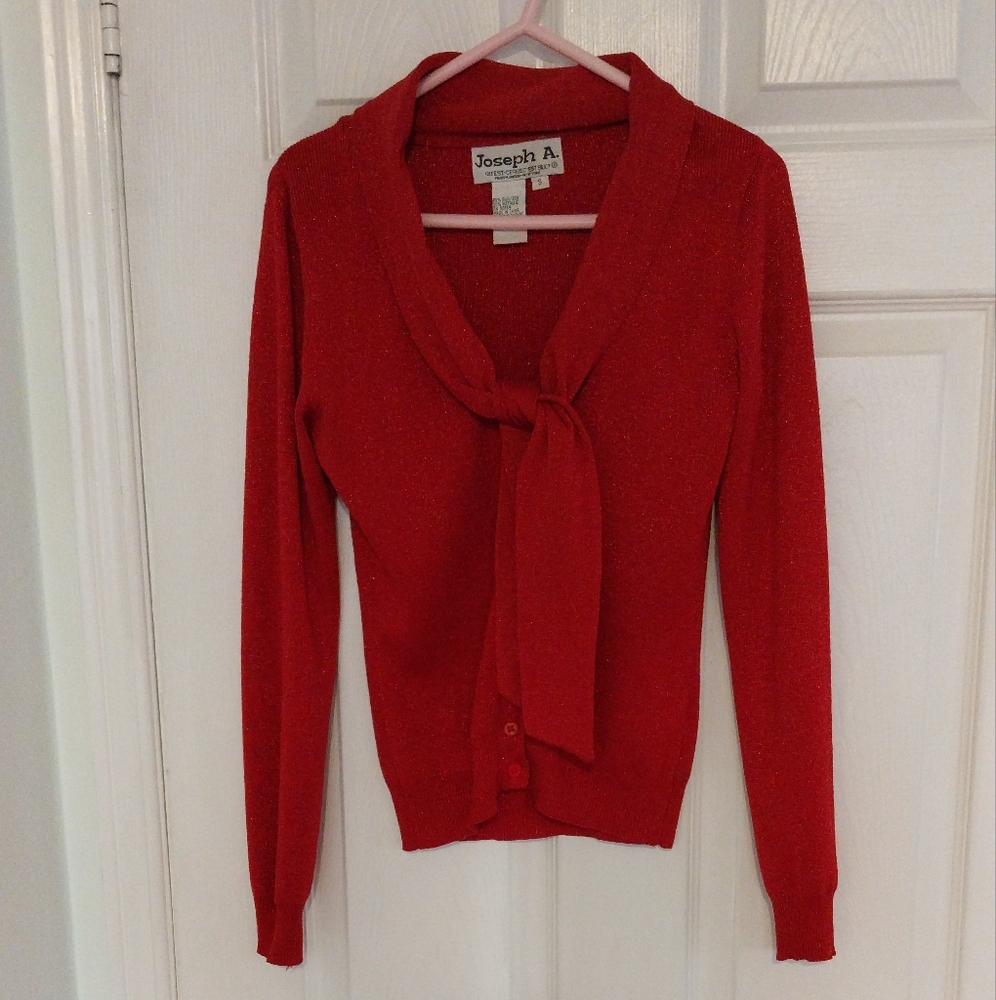 🌹🎈Chic Red 80% silk Knit Top - Picture 11 of 11